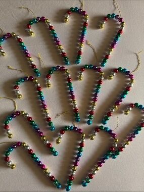 Vintage Candy Cane Ornaments - set of 13